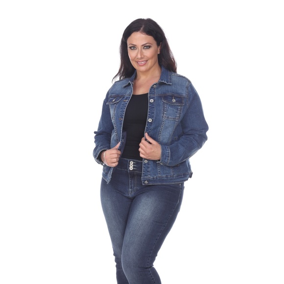 embellished denim jacket plus size